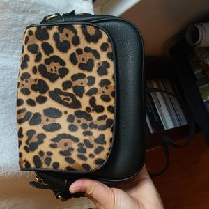 J.Crew Calf Hair Camera Bag Like New